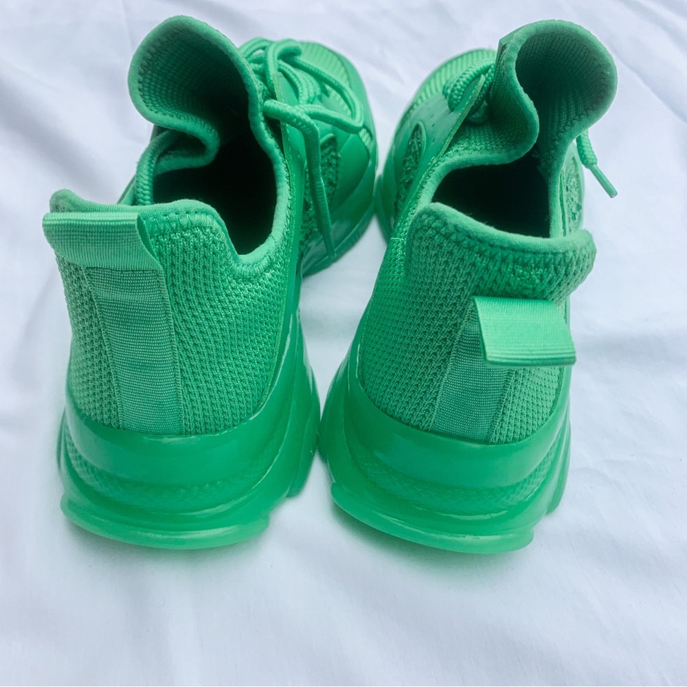 NEW Steve Madden Women's Maxima Rhinestone-trim Trainer Sneakers In Green Multi - Picture 3 of 7